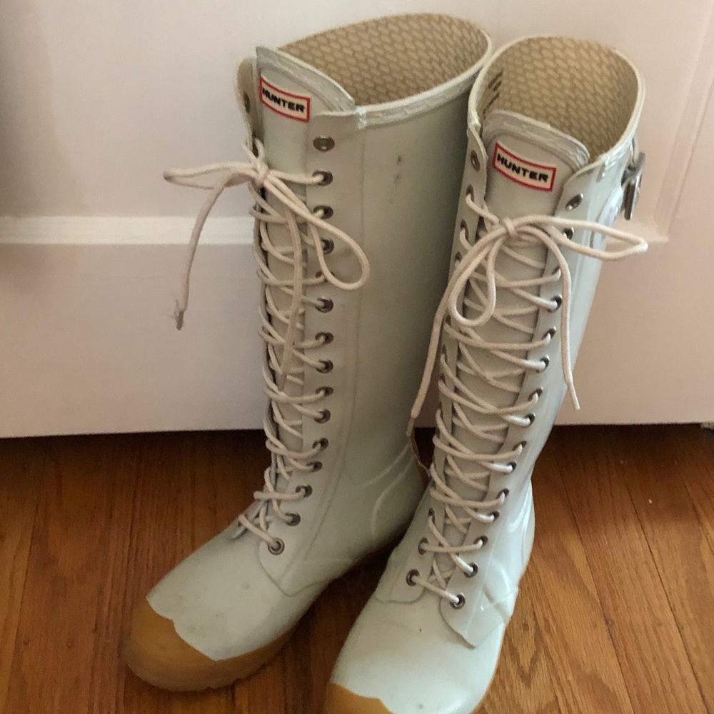 Hunter lace up rain boots
